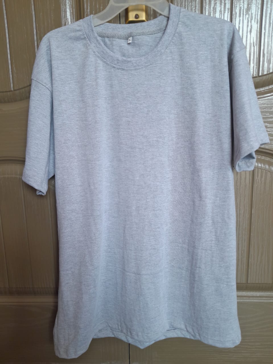 Heather Grey Rich Cotton T-Shirt for Men