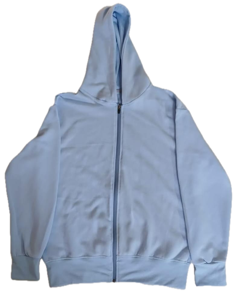 Light Blue Zip-Up Hoodie Men– Everyday Comfort & Style