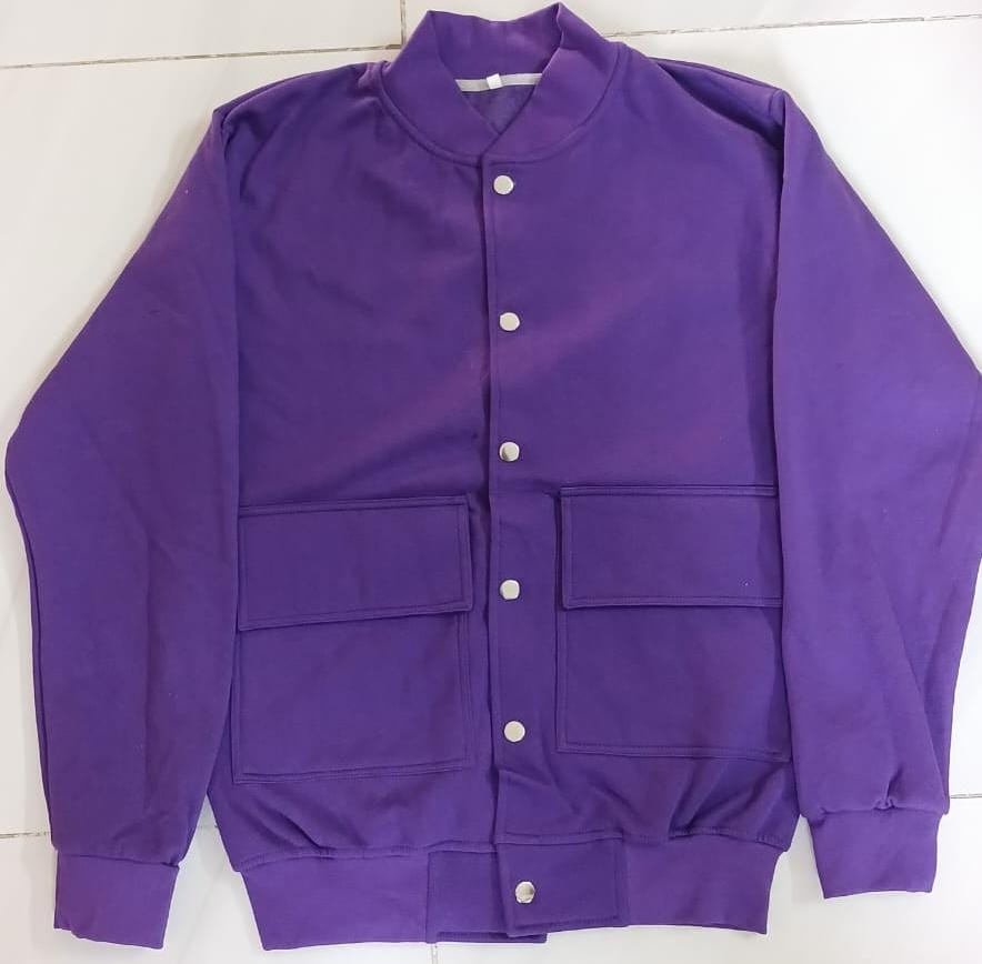🟣 Premium Purple Snap-Button fleece Jacket (unisex)