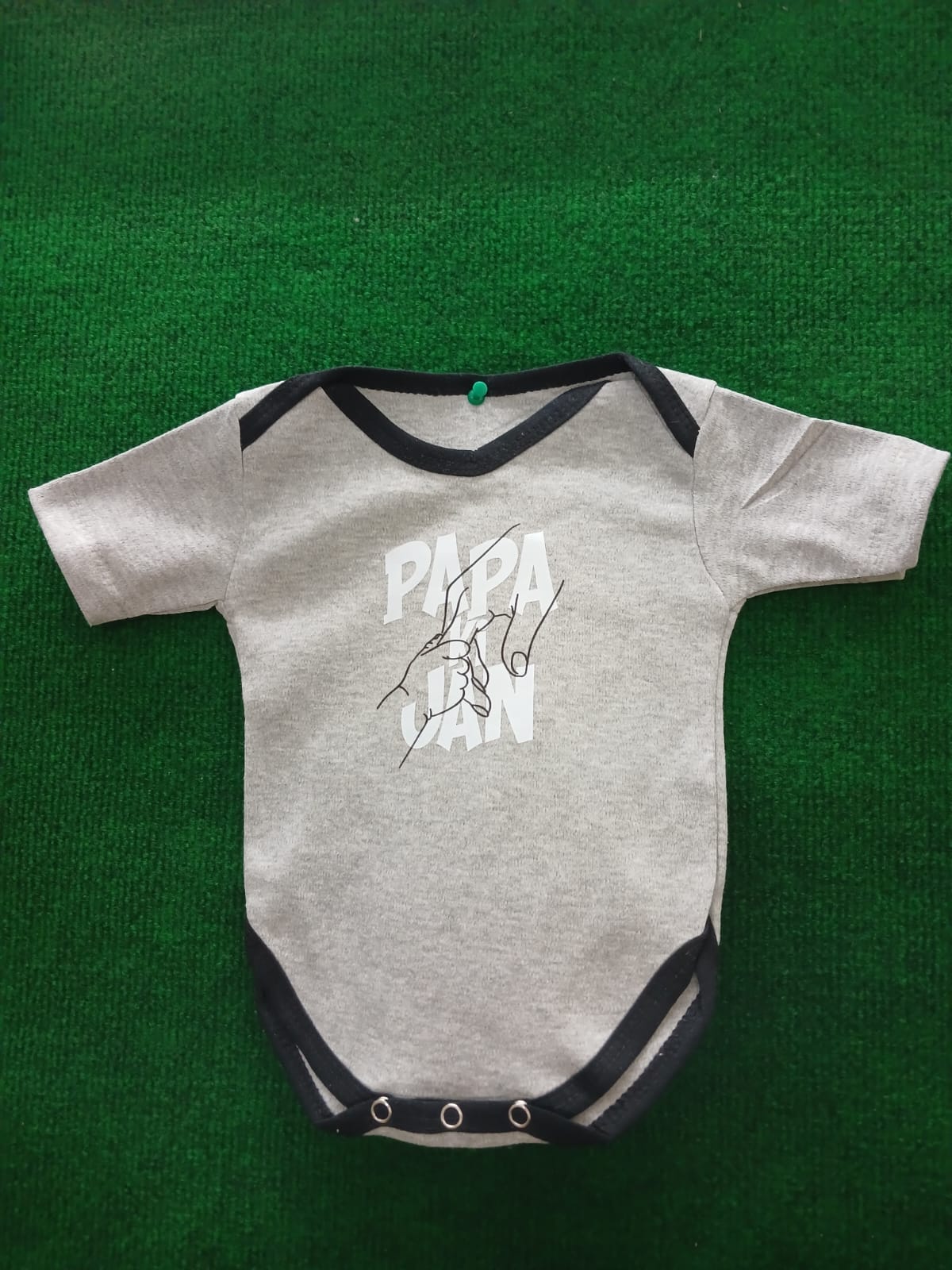"PAPA KI JAN" Cotton Romper – Short Sleeve Infant Bodysuit UNISEX