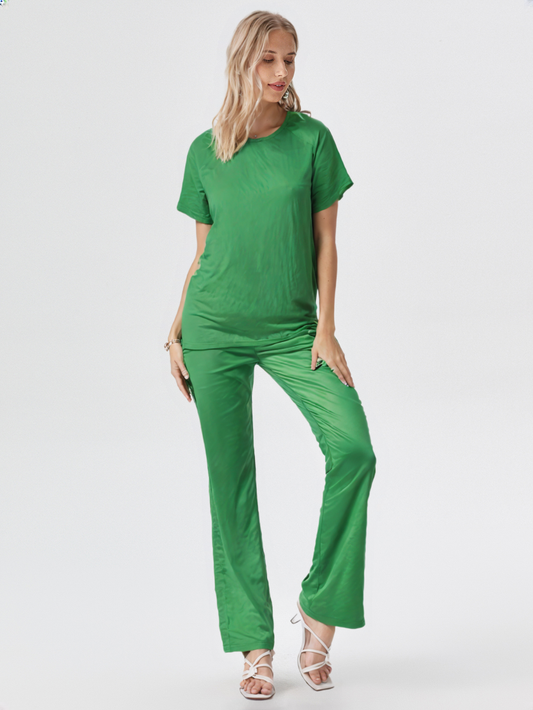 Green Rich Cotton Ladies Suit