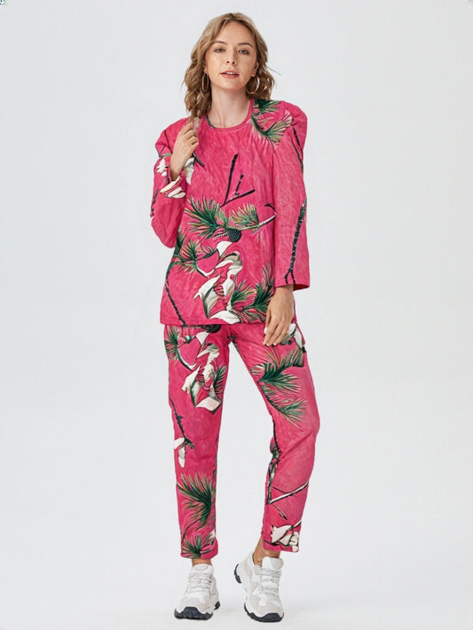 Printed Fleece Fabric Ladies Suit (Cozy Wear)