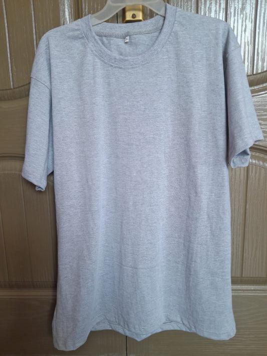 Heather Grey Rich Cotton T-Shirt for Men