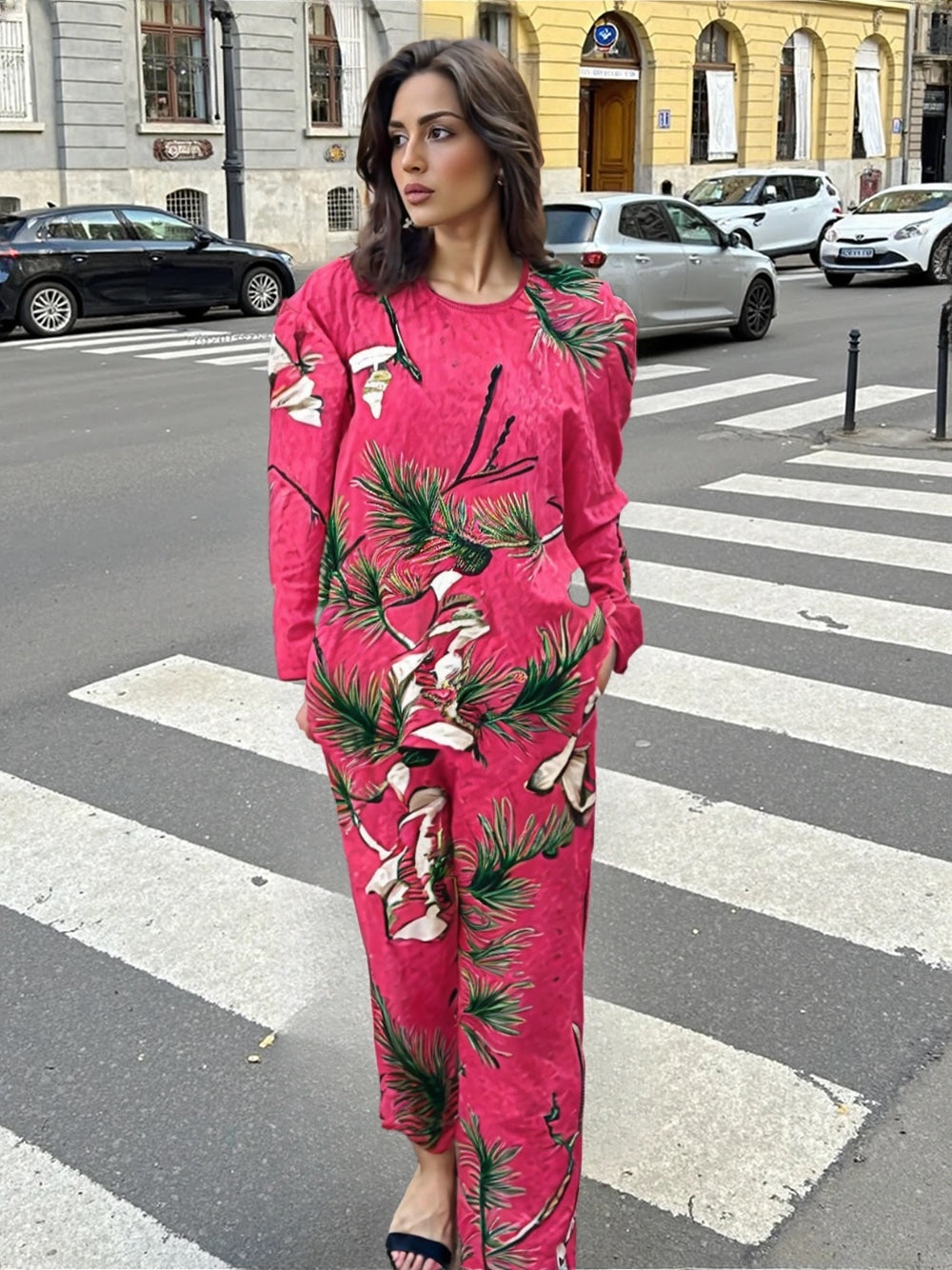 Printed Fleece Fabric Ladies Suit (Cozy Wear)