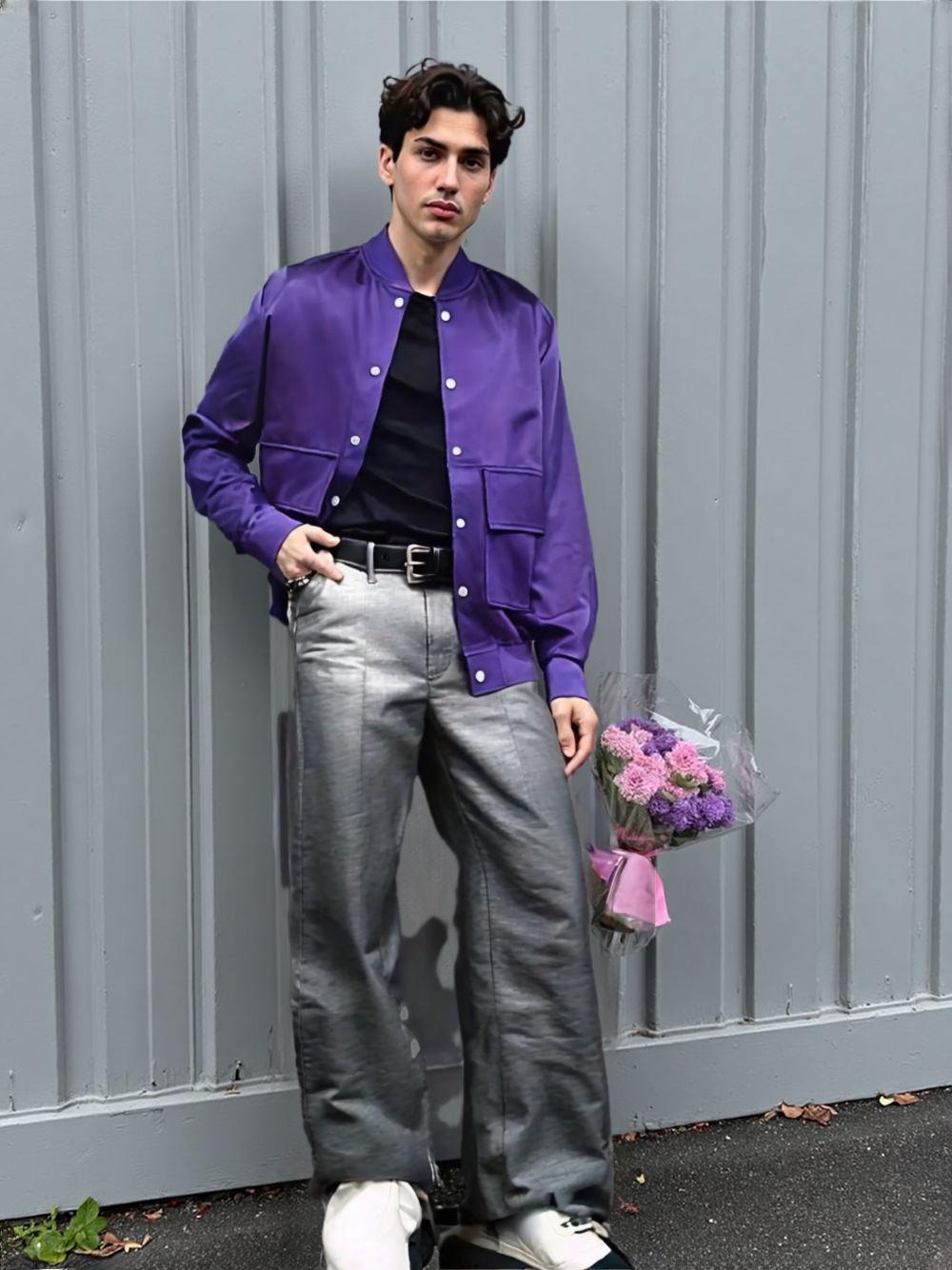 🟣 Premium Purple Snap-Button fleece Jacket(unisex)