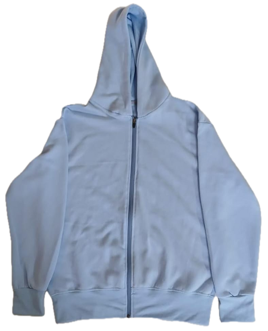 Light Blue Zip-Up Hoodie women – Everyday Comfort & Style