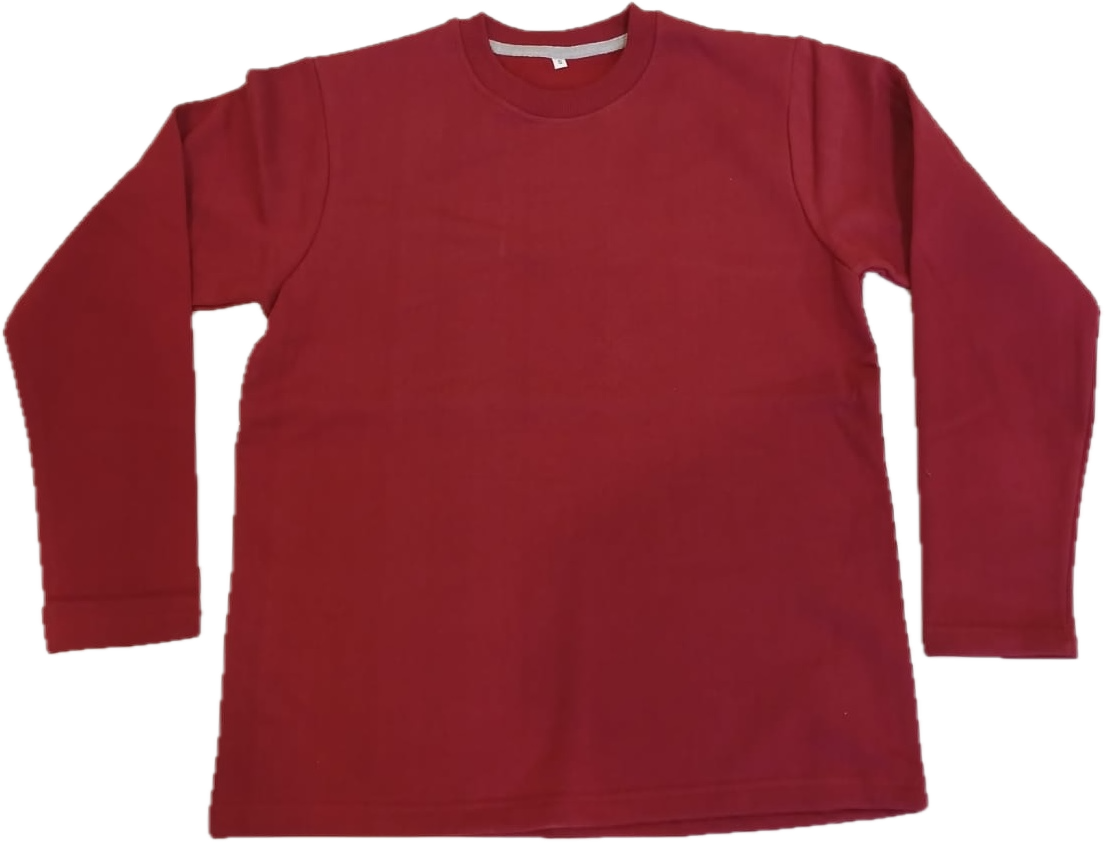 Maroon Fleece Long Sleeve Sweatshirt – Winter Warm & Soft