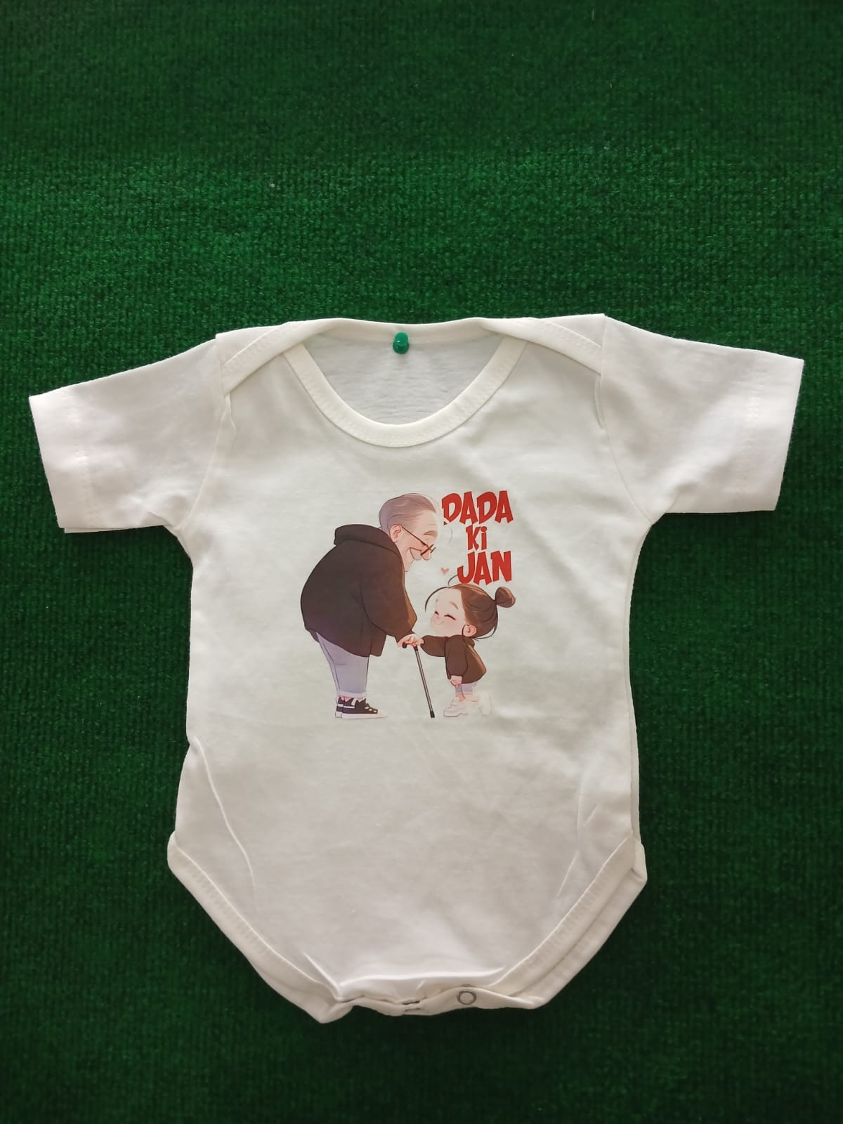 "DADA KI JAN" Cotton Romper – Short Sleeve Infant Bodysuit UNISEX