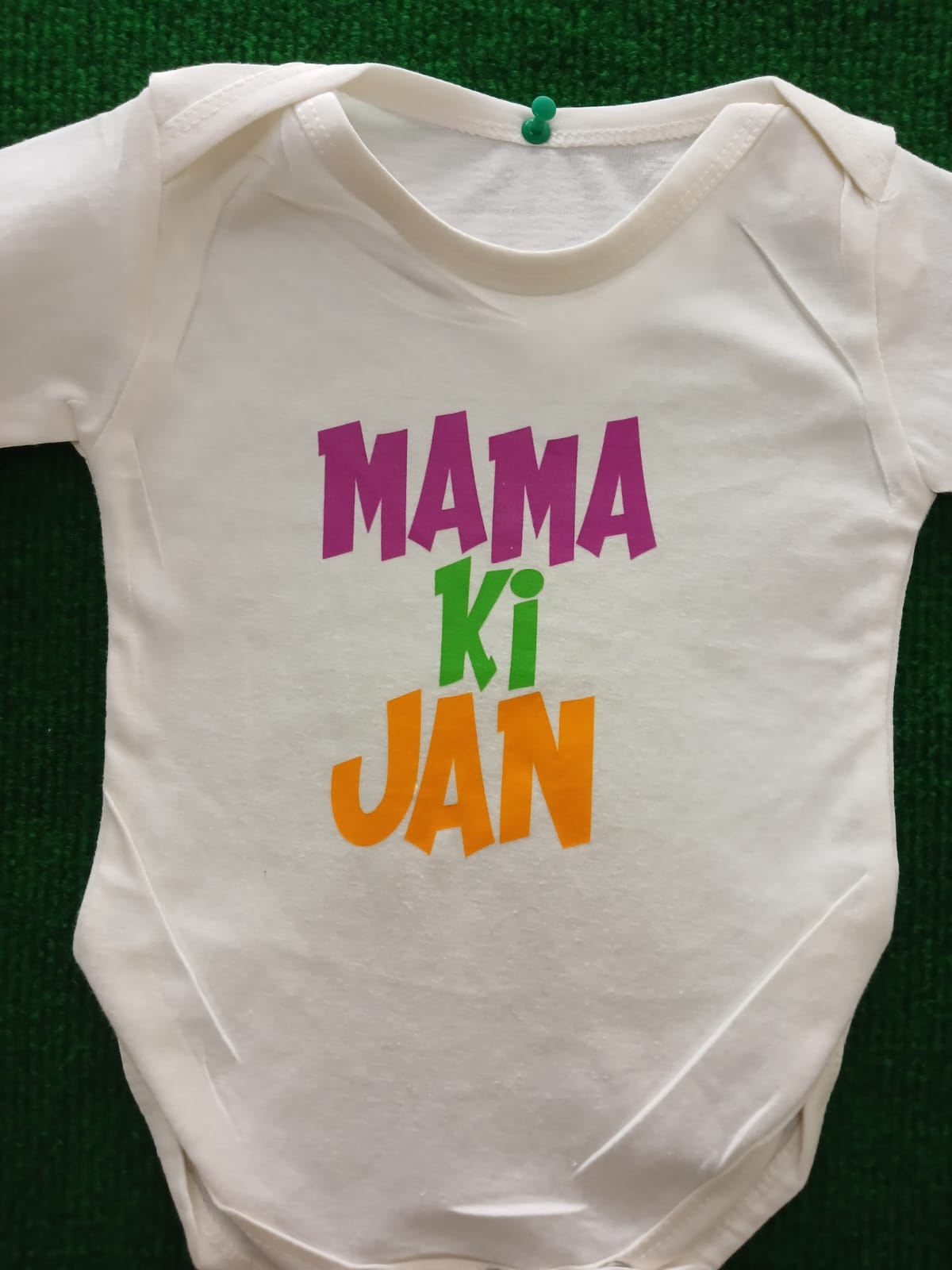"MAMA KI JAN" Cotton Romper – Short Sleeve Infant Bodysuit UNISEX